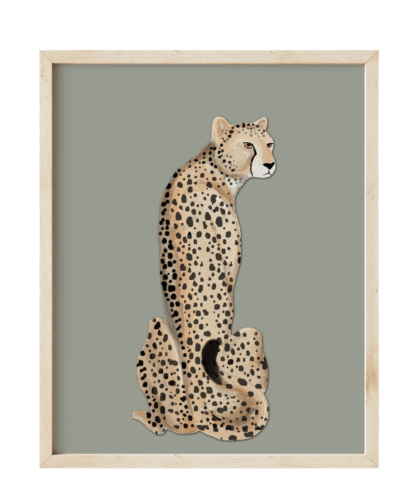Cheetah Print (Khaki) - Kids Wall Art - Fable and Fawn