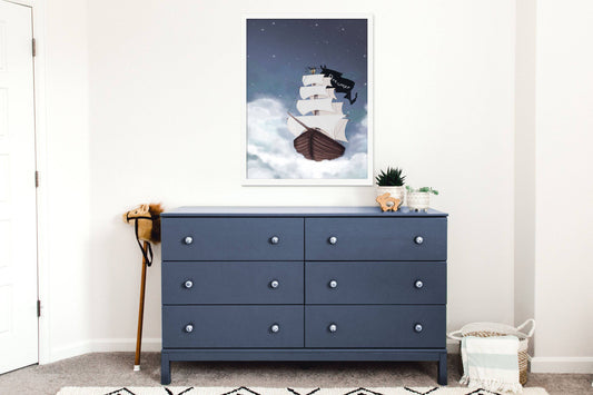 Dreamer Ship Print - Kids Wall Art - Fable and Fawn