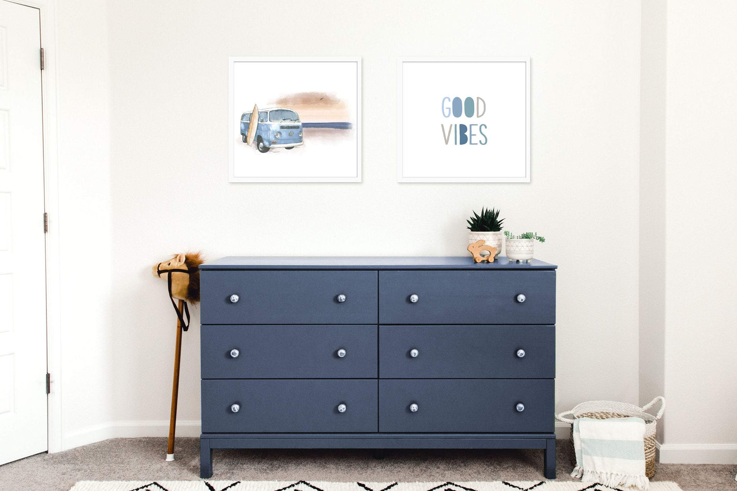 Kombi Print (Sunset) - Kids Wall Art - Fable and Fawn