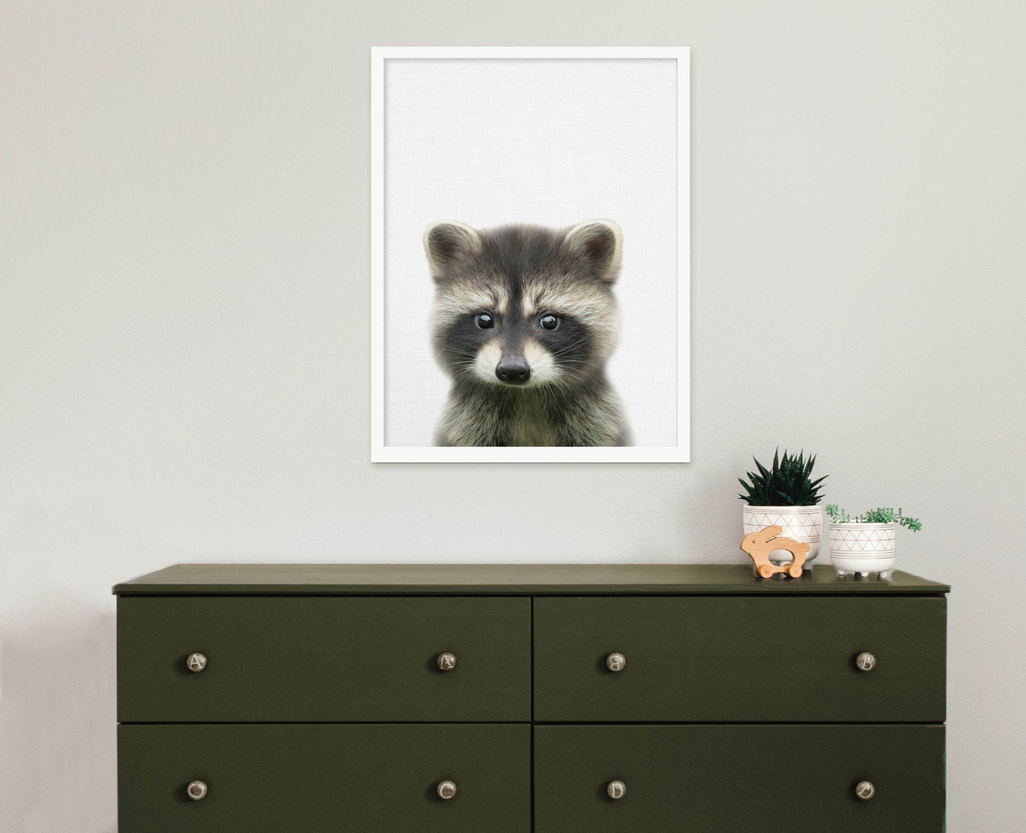 Raccoon Print | Woodland Nursery | Baby Animal Print - PRINT - Fable and Fawn