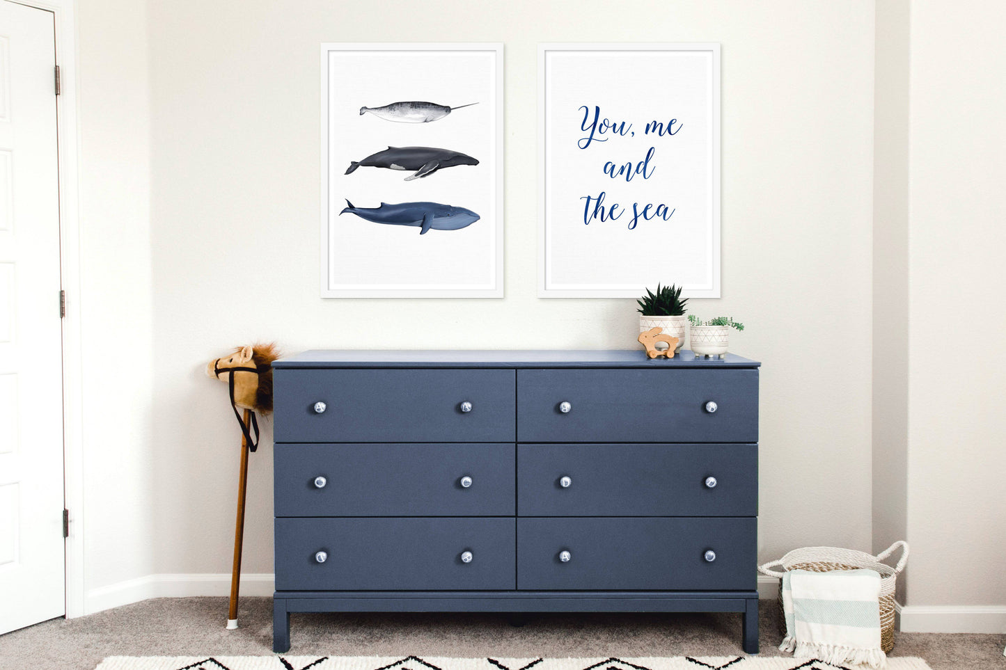 Whale Print | Narwhal | Blue Whale | Humpback Whale | Beach Decor - PRINT - Fable and Fawn