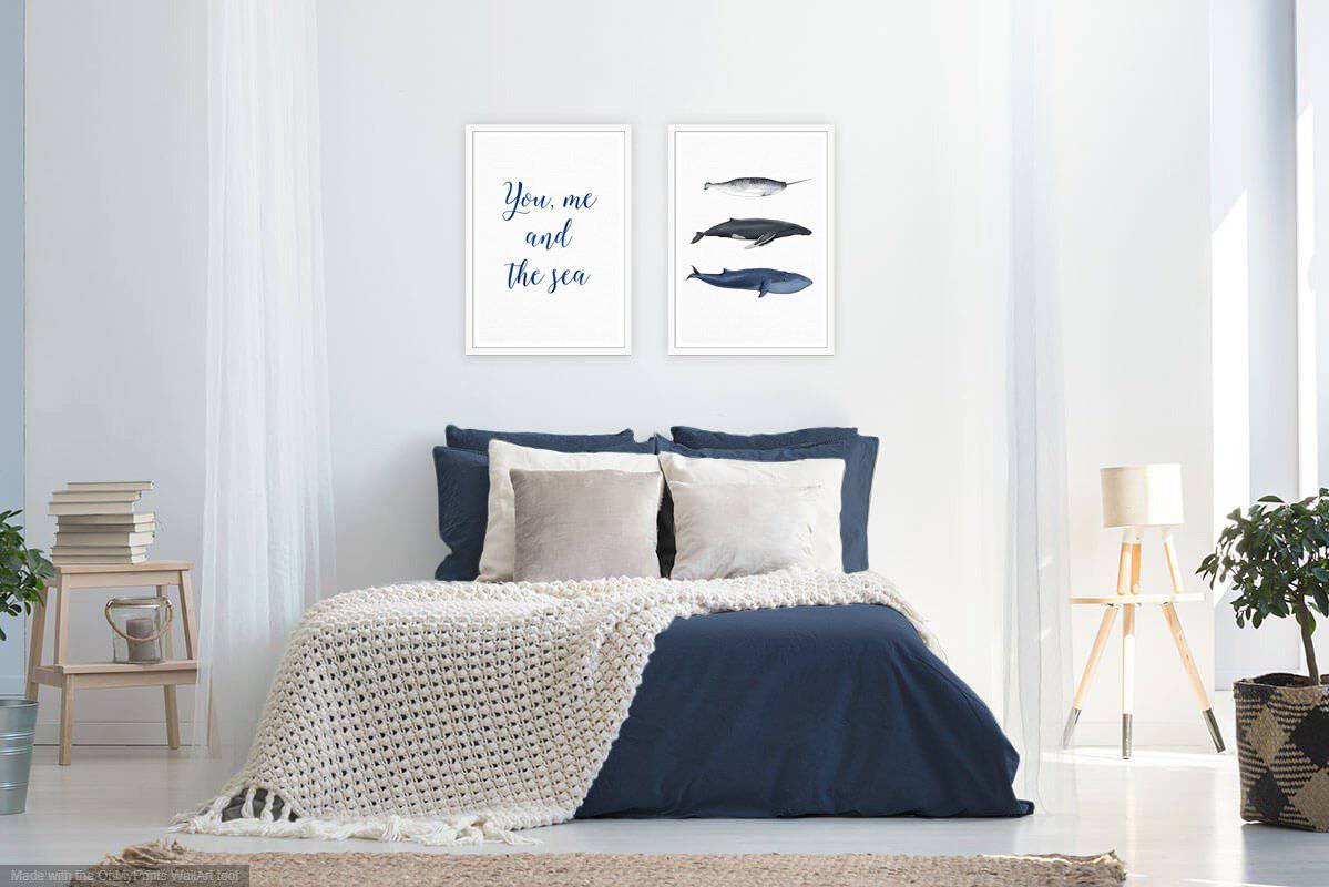 You Me and the Sea (Blue) | Beach Print - PRINT - Fable and Fawn