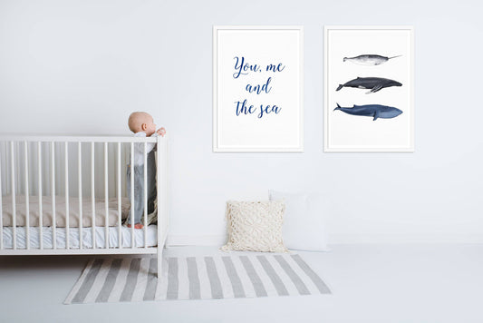 You Me and the Sea (Blue) | Beach Print - PRINT - Fable and Fawn