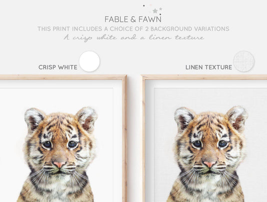 Tiger Print | Baby Animal Print | Safari Nursery - PRINT - Fable and Fawn