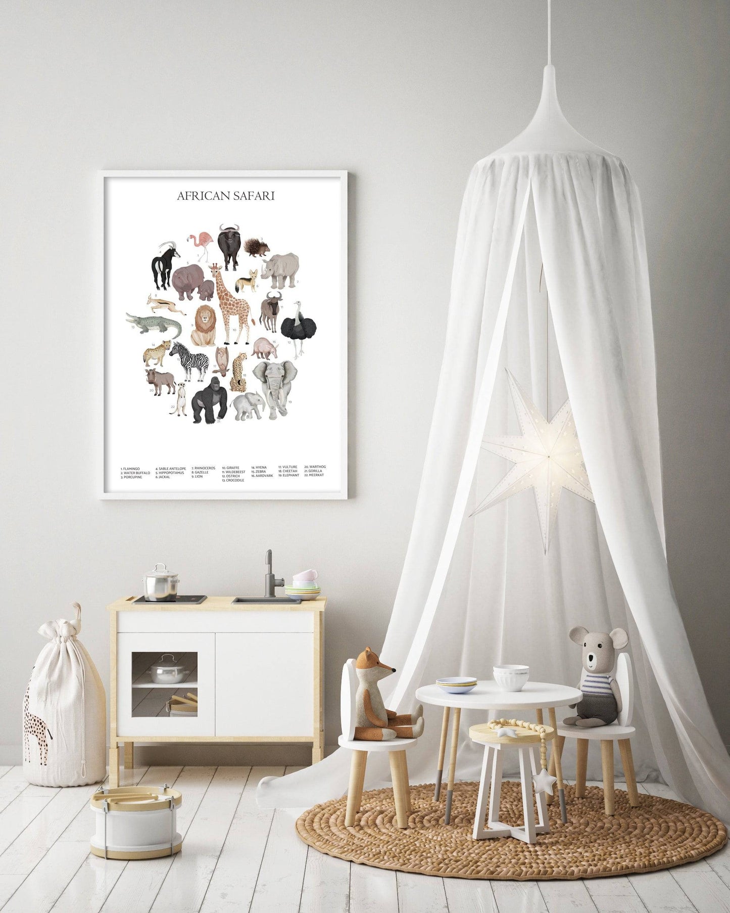 Kids Safari Animal Print - PRINT - Fable and Fawn