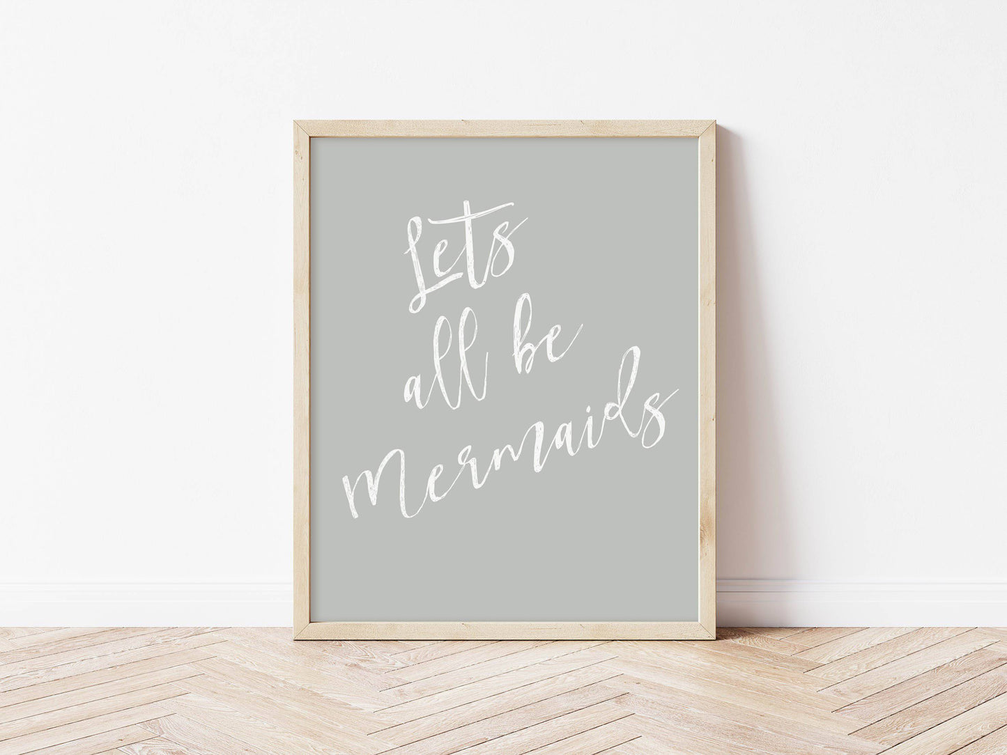 Let's All Be Mermaids Print (Sage) - PRINT - Fable and Fawn