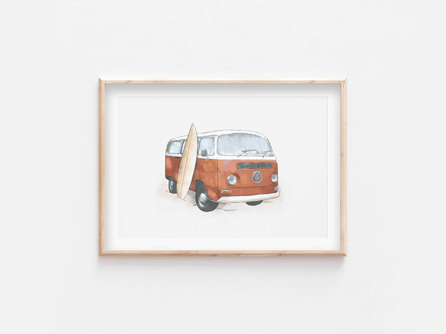 Kombi Van Print (Rust) - PRINT - Fable and Fawn