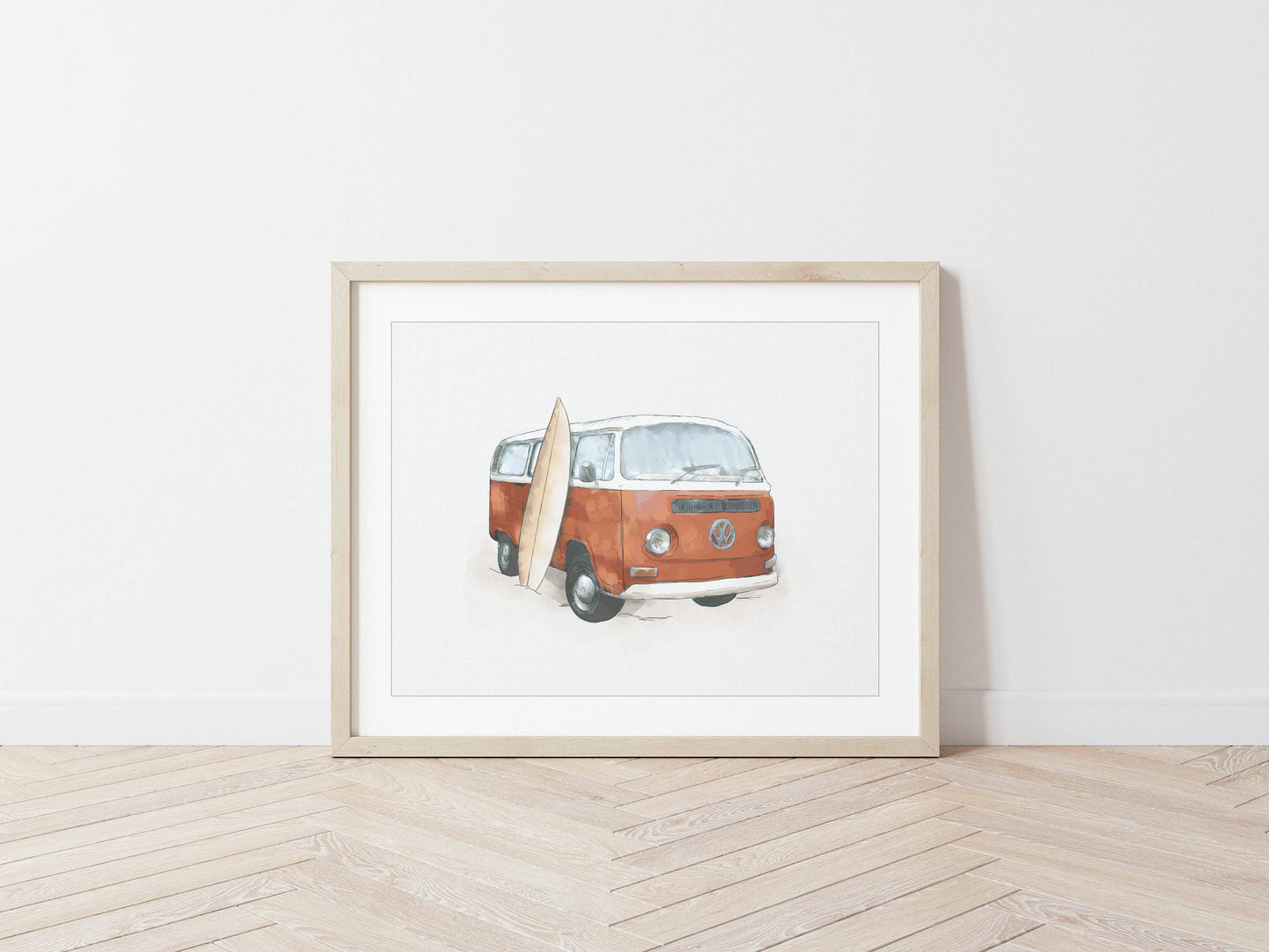 Kombi Van Print (Rust) - PRINT - Fable and Fawn