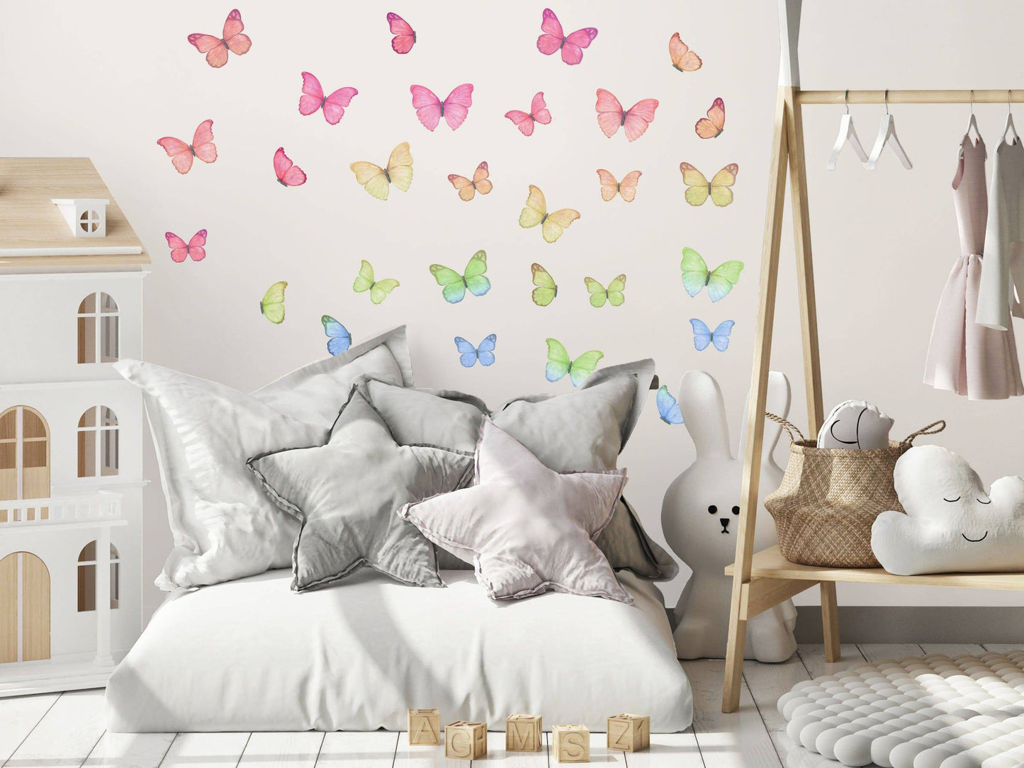 Butterfly Rainbow Wall Decals - Wall Decals - Fable and Fawn
