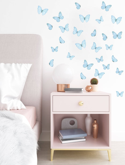 Butterfly Wall Stickers (Light Blue), Fable and Fawn