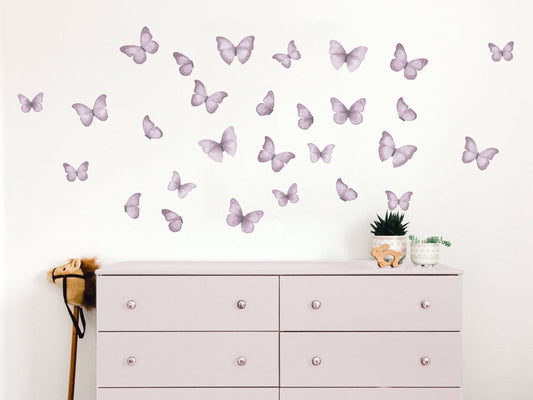 Butterfly Wall Decals (Purple) - Wall Decals - Fable and Fawn