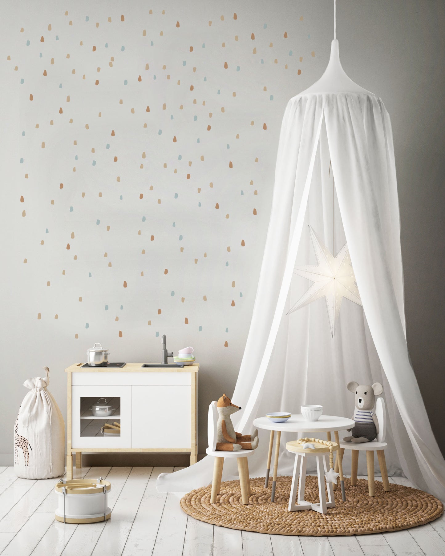 Confetti Wall Decals (Blue & Clay) - Wall Decals - Fable and Fawn