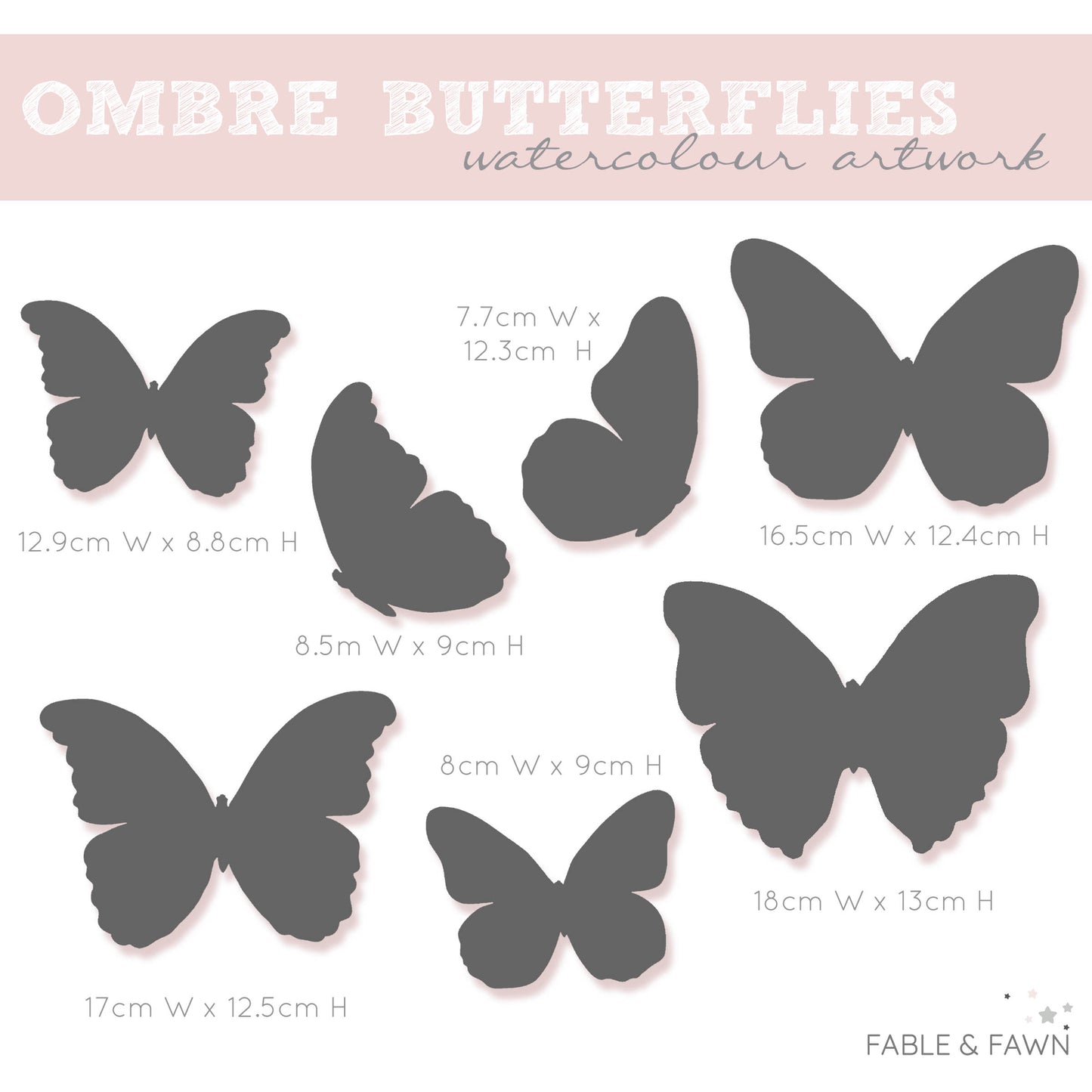 Butterfly Wall Decals (Purple)