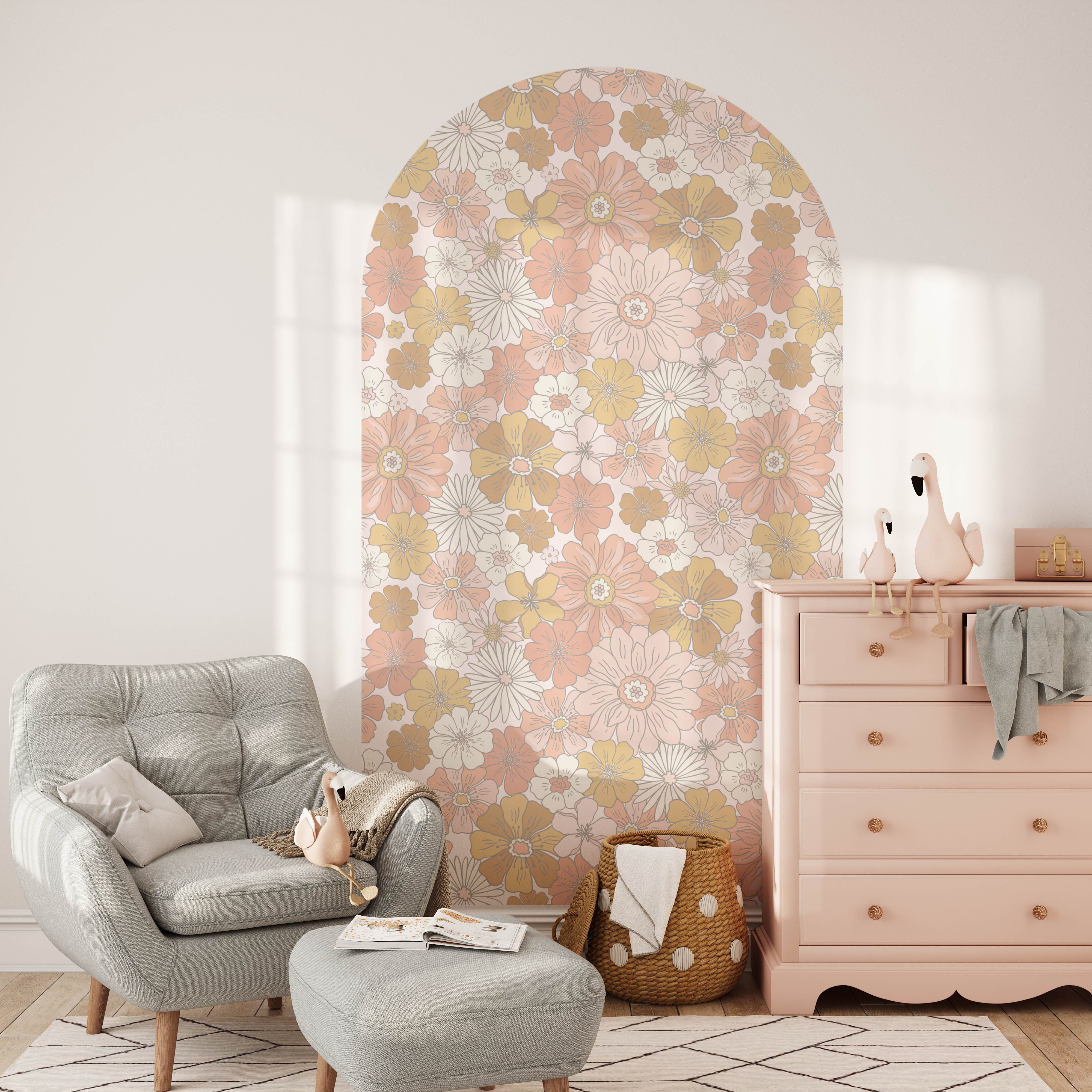Luna Arch - Floral Wall Decal - Wall Decals Australia - Fable and Fawn