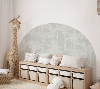 Bedhead Wall Decal (Sage Palms) - Wall Decals Australia - Fable and Fawn 