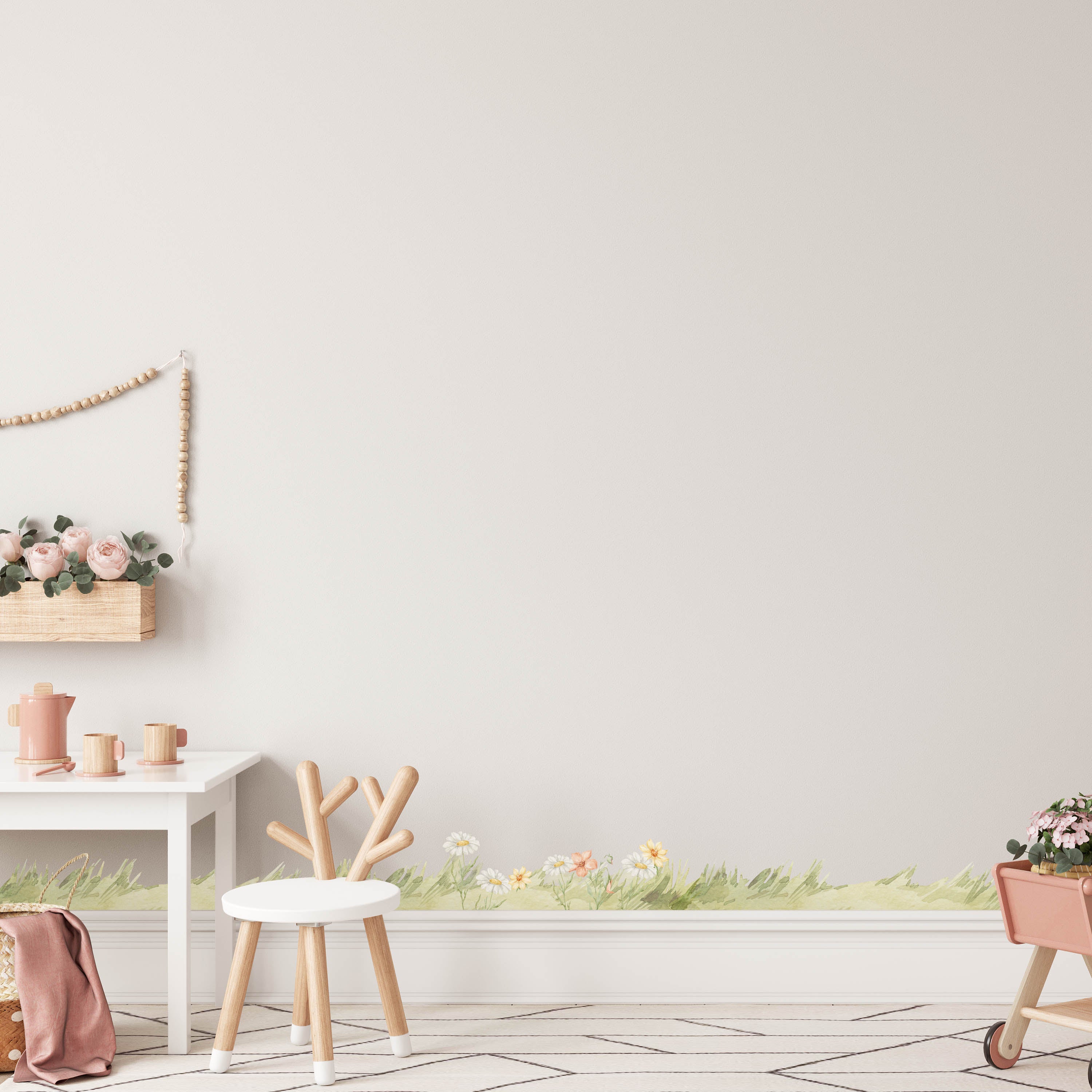 Grass and Flower Wall Decal
