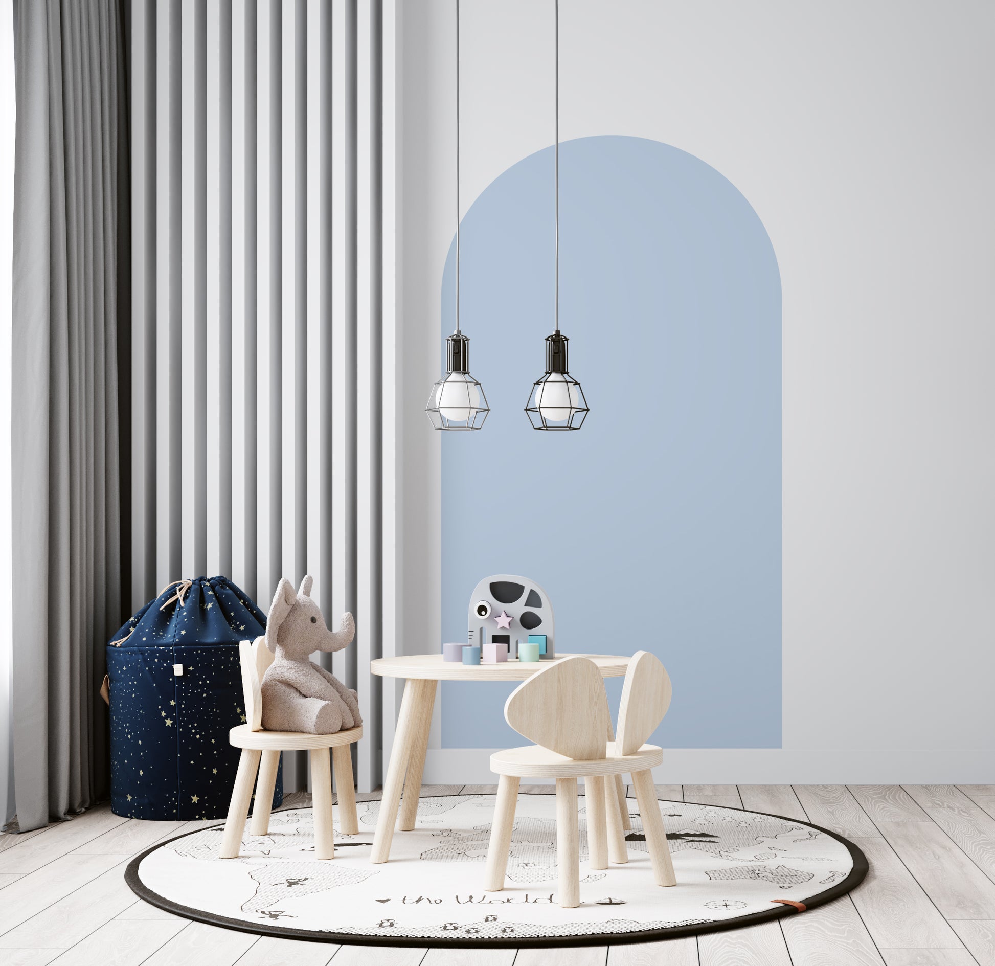 Arch Wall Decal - Sky Blue - Wall Decals Australia - Fable and Fawn 