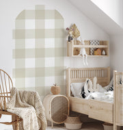 Khaki Arch Wall Decal | Gingham