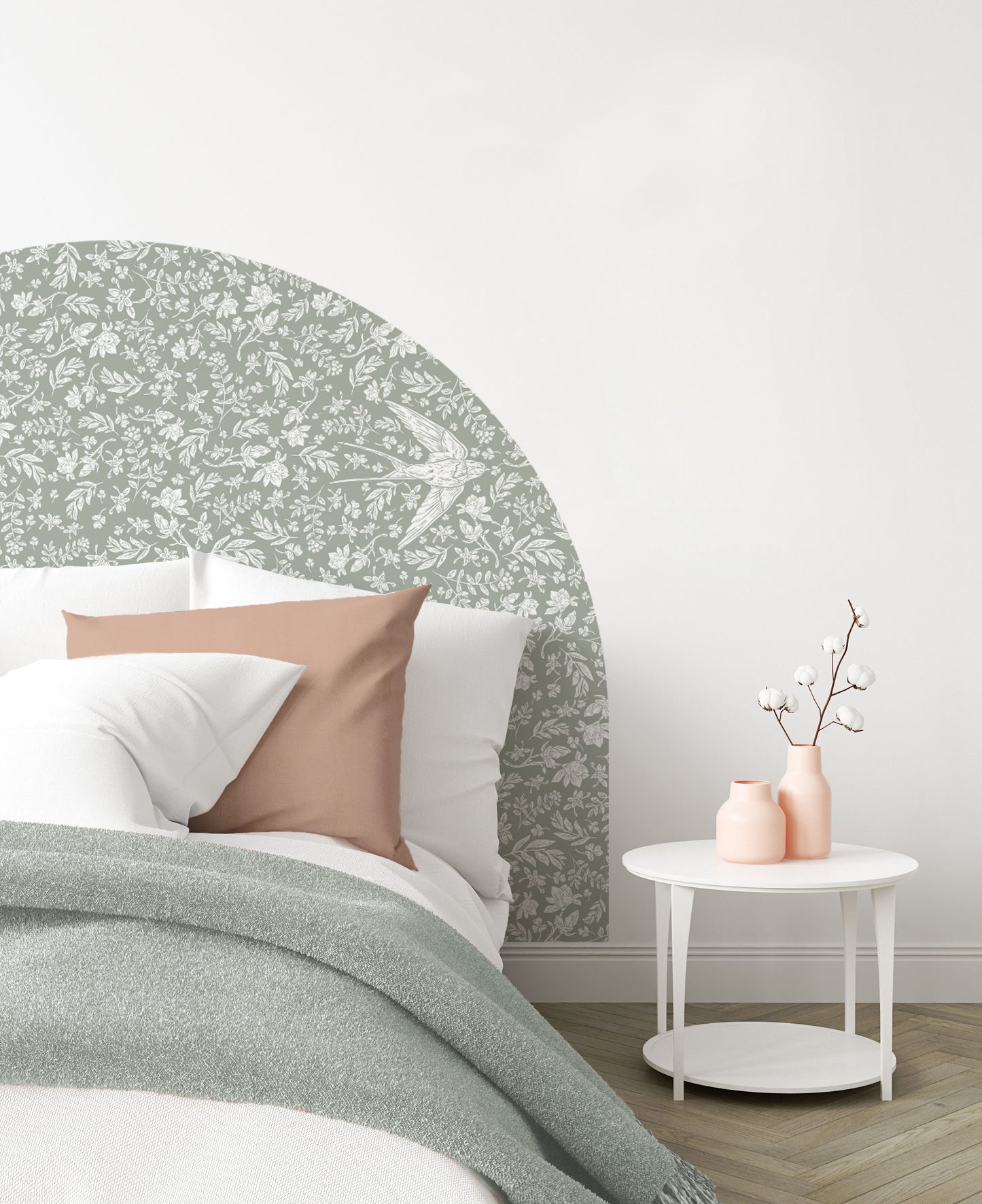 Bedhead Wall Decal - Little Birdie (Olive) - Wall Decals Australia - Fable and Fawn 