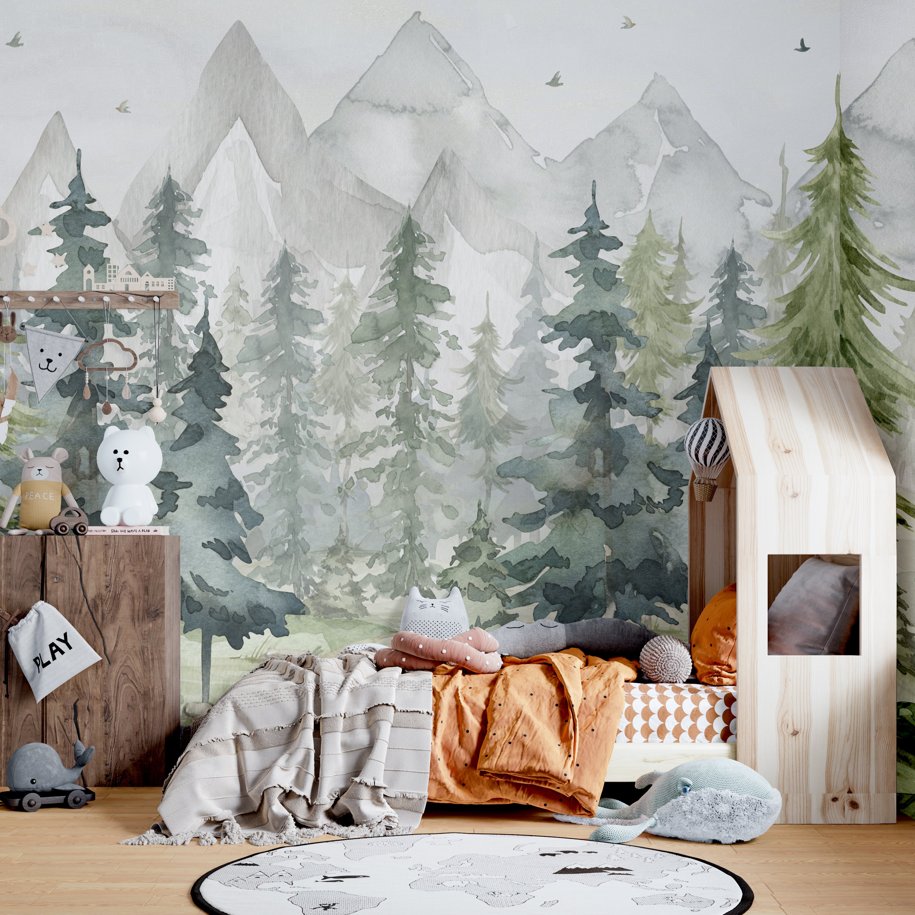 Forest Wallpaper Mural - Mural - Fable and Fawn