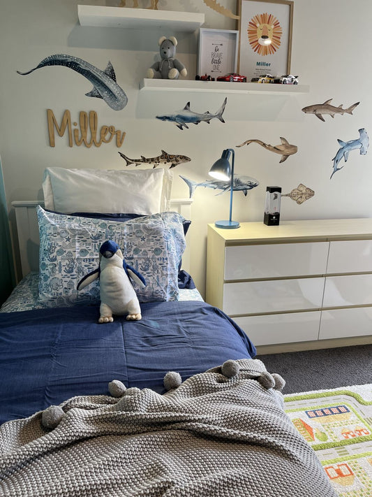 Shark Wall Stickers - Wall Decals Australia - Fable and Fawn 
