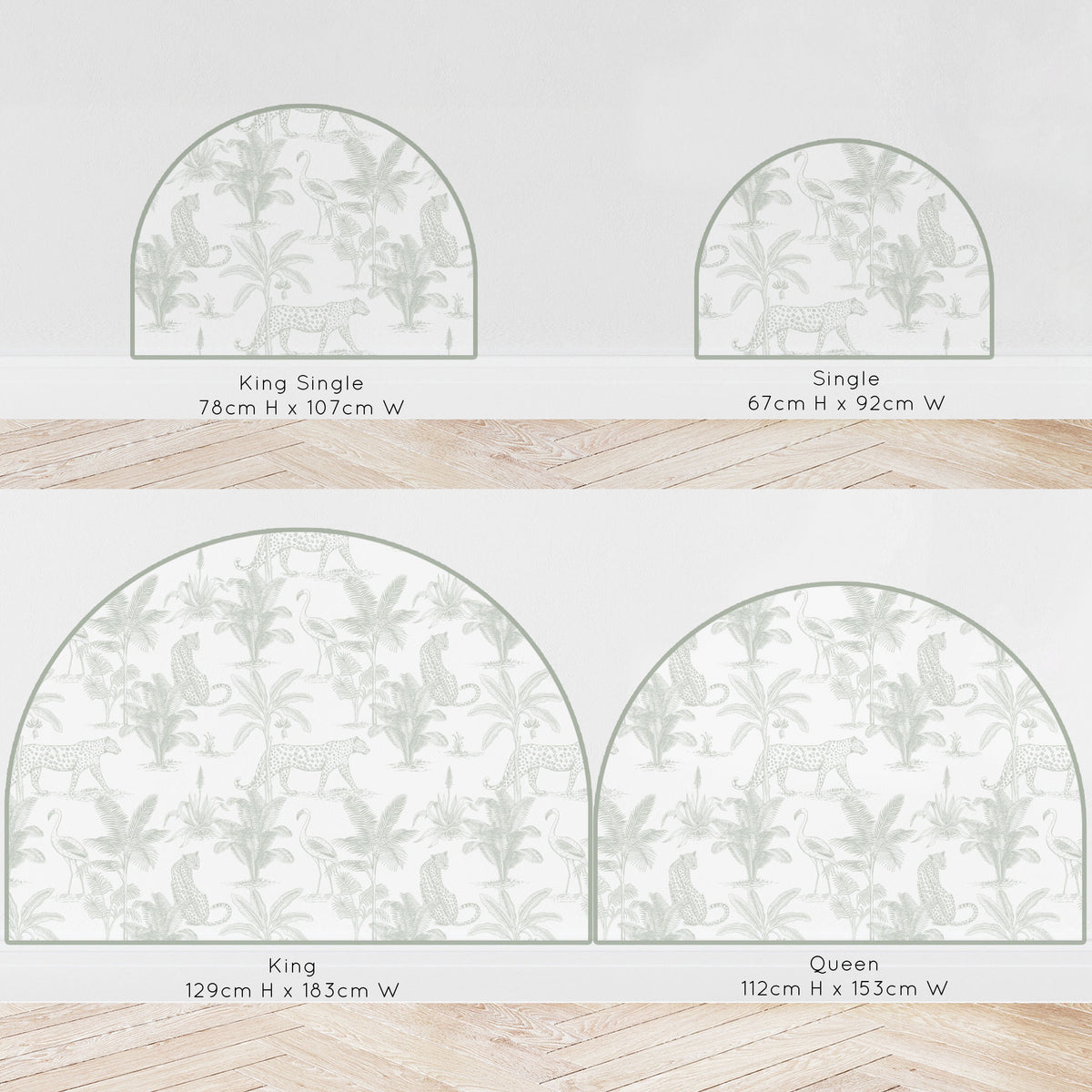 Fable Fawn Bedhead Wall Decal (Sage Palms) - Fable and Fawn – Fable and Fawn