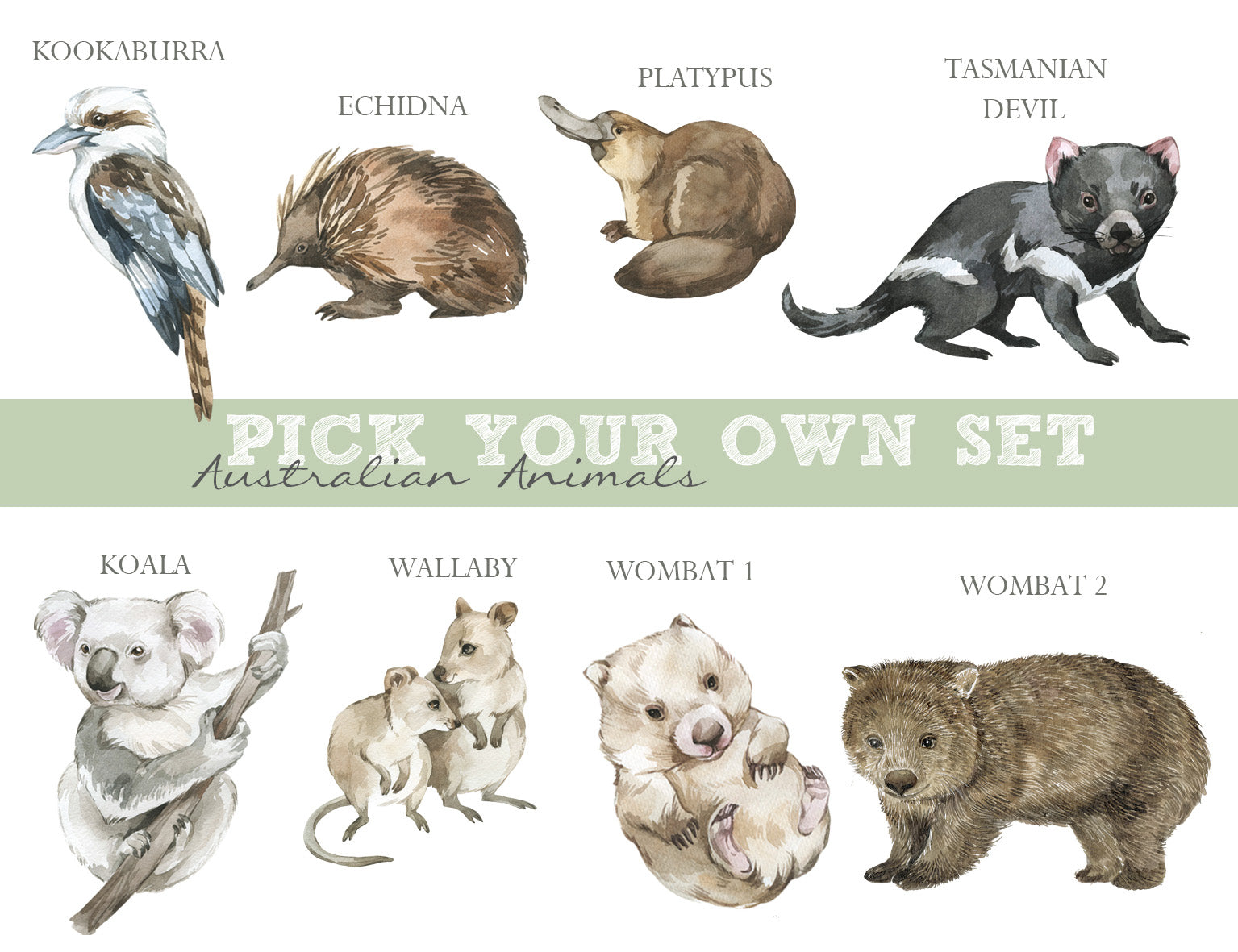 Pick Your Own Animals - Australian Animal Wall Stickers