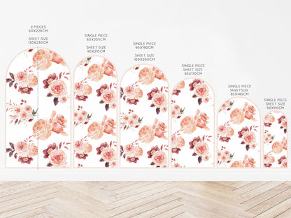Arch Wall Decal - Lana Floral Wallpaper - Wall Decals Australia - Fable and Fawn 