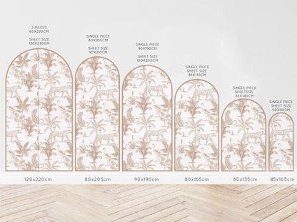Arch Wall Decal - Leopard Safari (Clay) - Wall Decals Australia - Fable and Fawn 