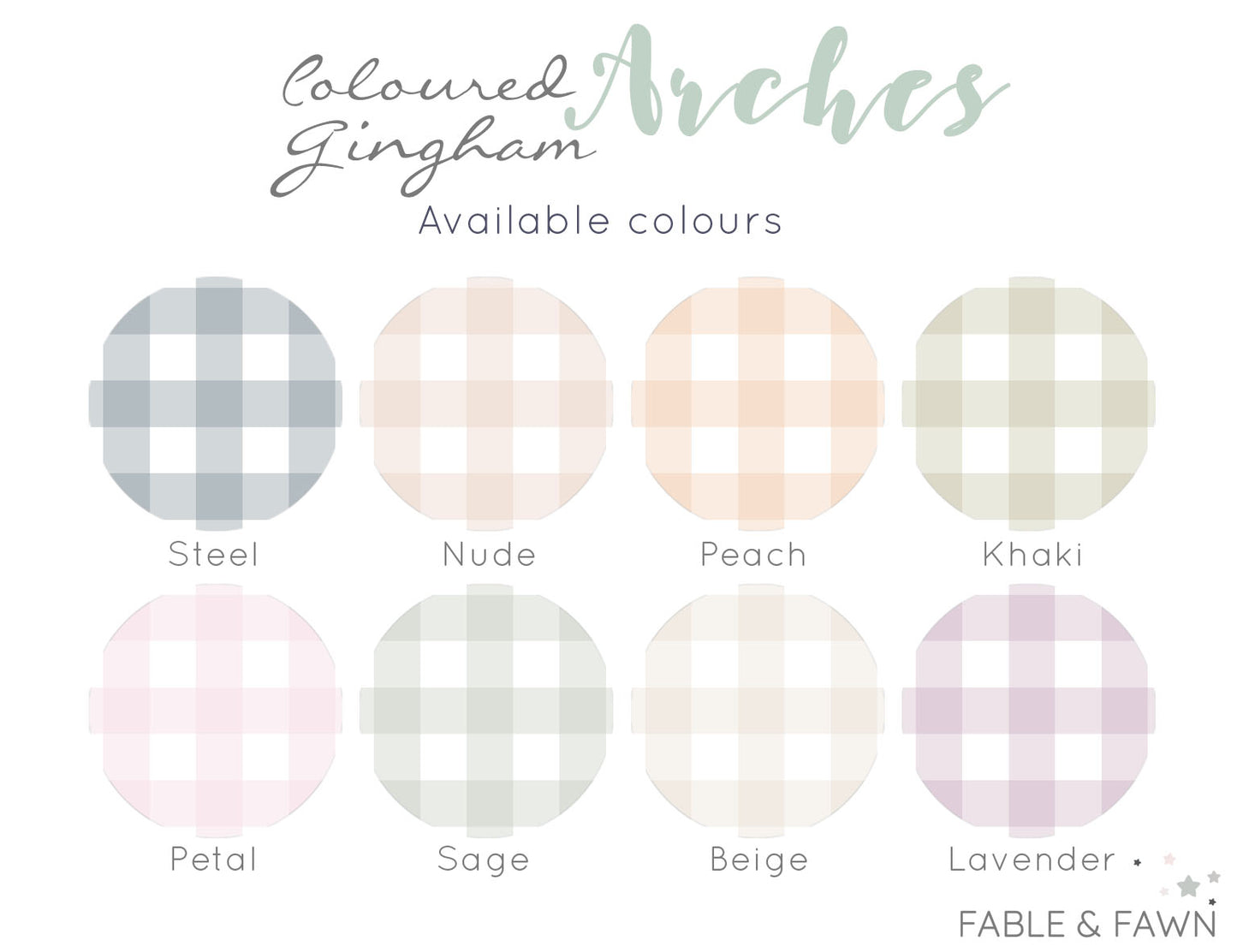 Clay Arch Wall Decal | Gingham