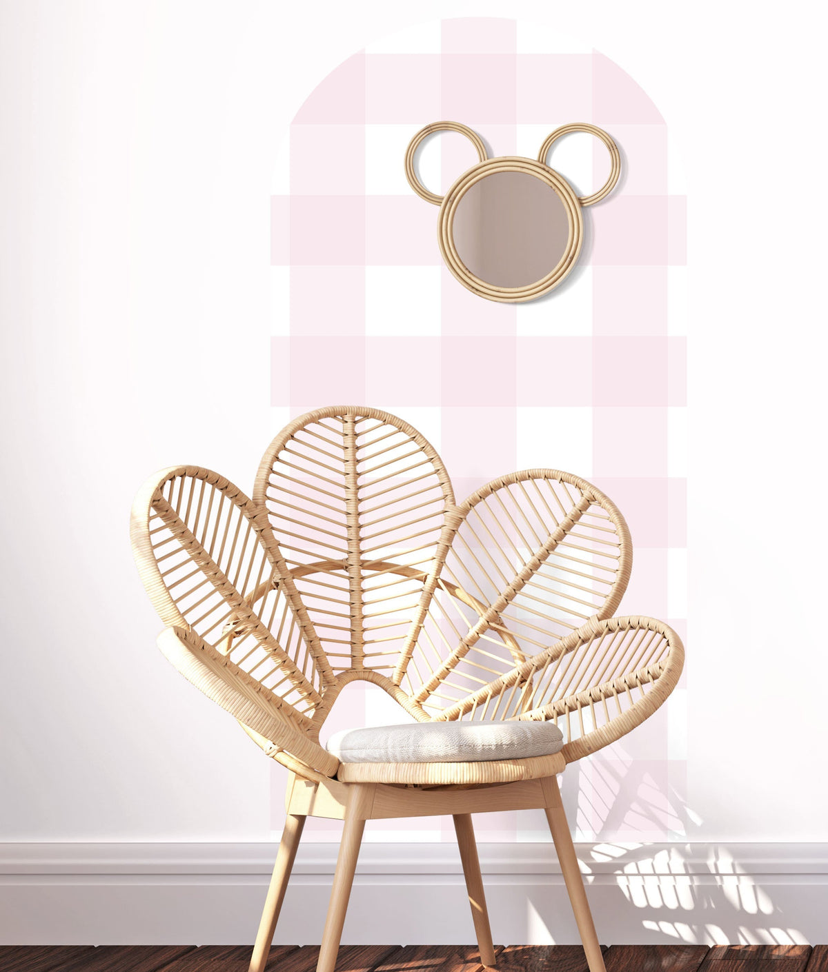 Pink Arch Wall Decal | Gingham