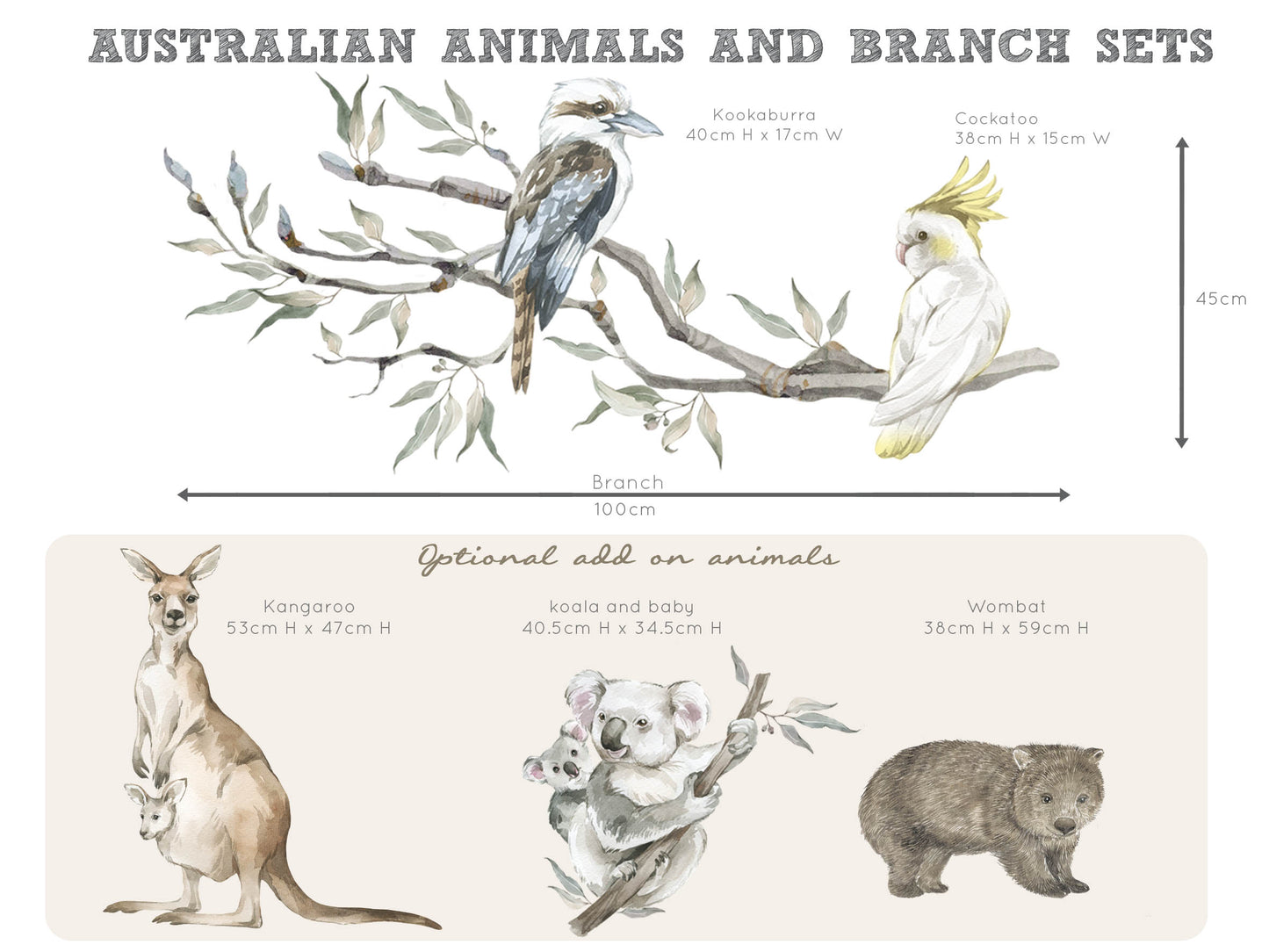 Gum Tree Branch + Animals