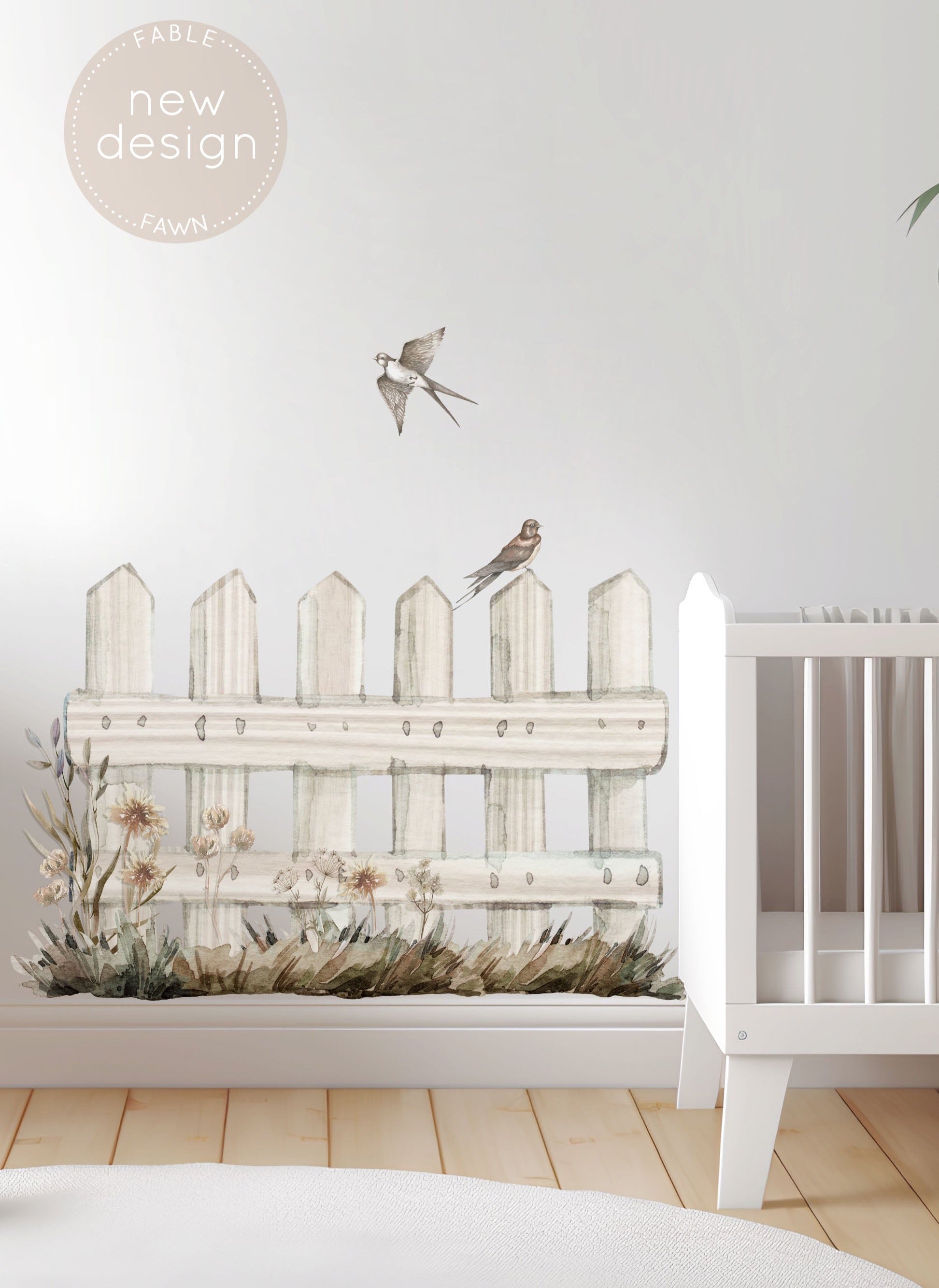 Australian Birds on Fence Wall Decal - Wall Decals - Fable and Fawn 