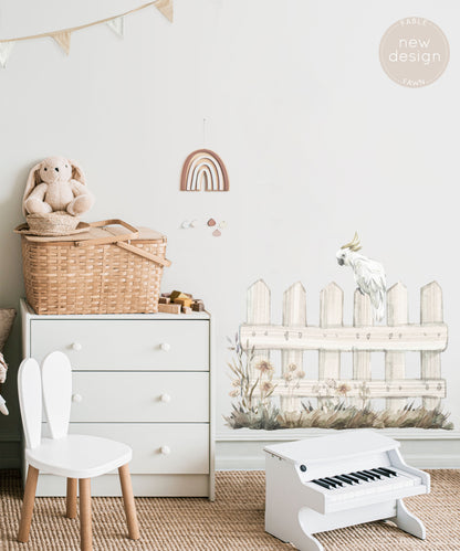 Australian Cockatoo on Fence Wall Decal - Wall Decals - Fable and Fawn 