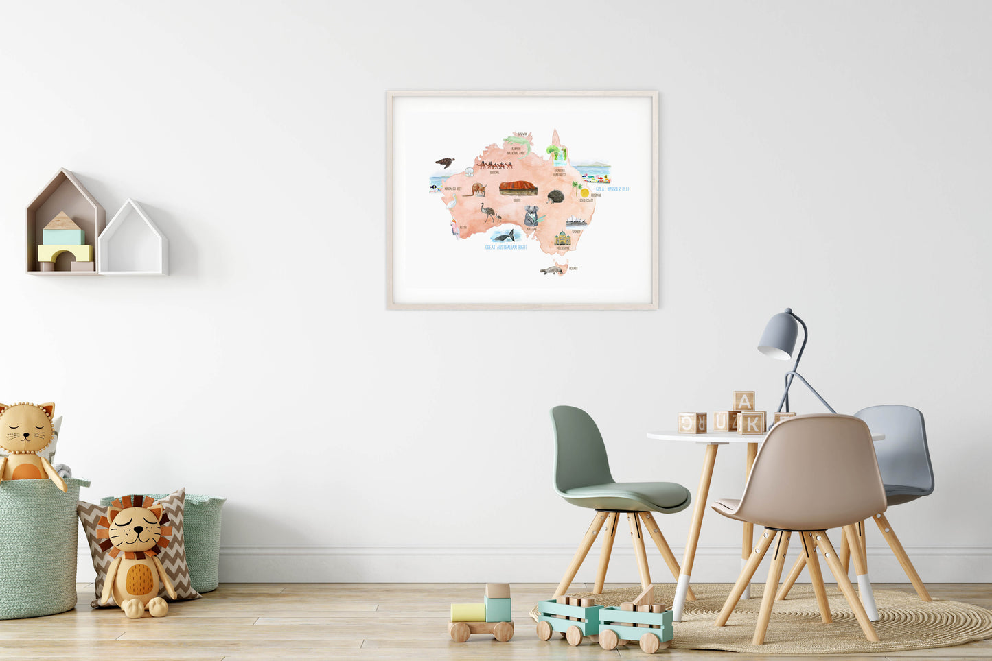 Map of Australia for Kids - PRINT - Fable and Fawn 