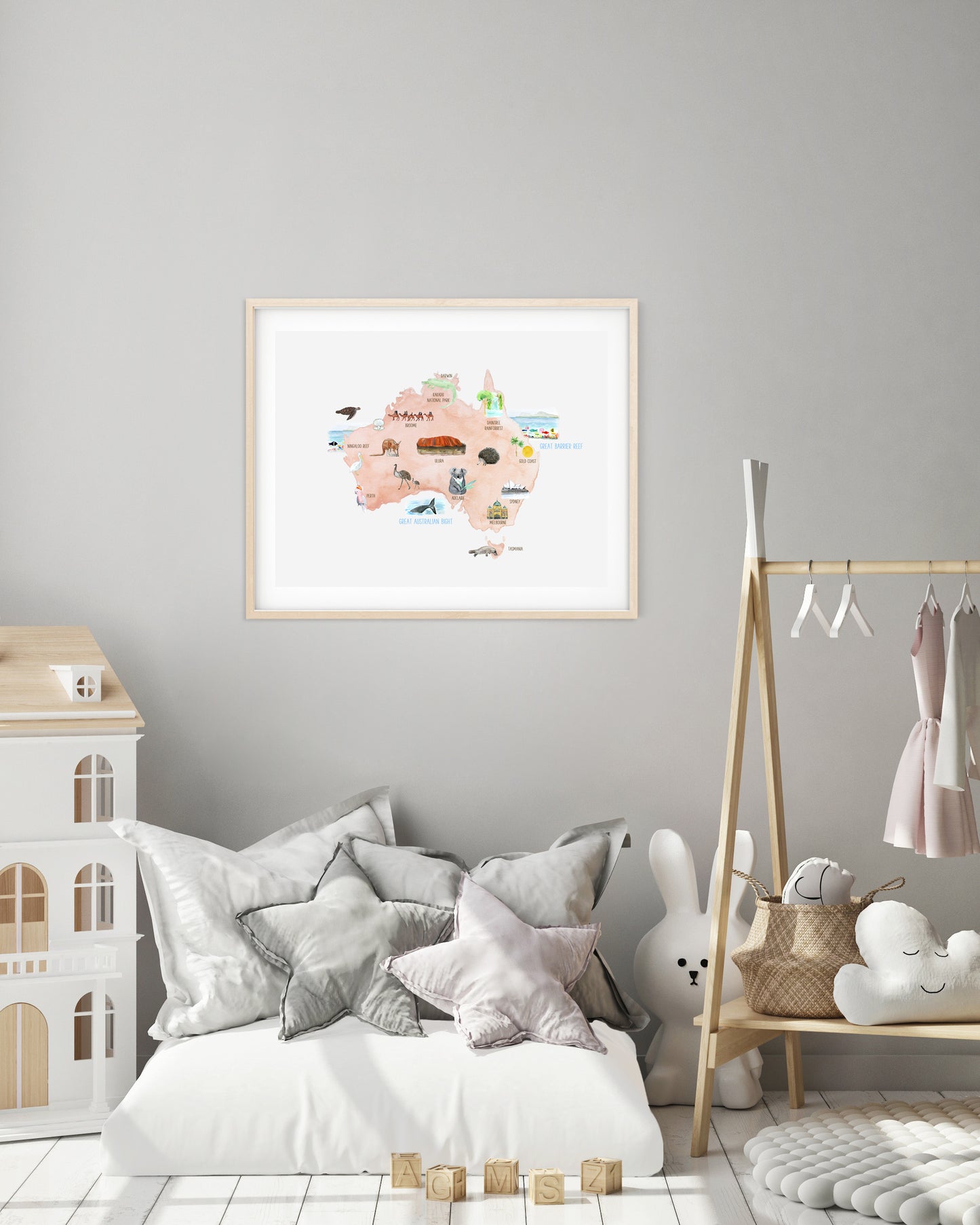 Map of Australia for Kids - PRINT - Fable and Fawn 