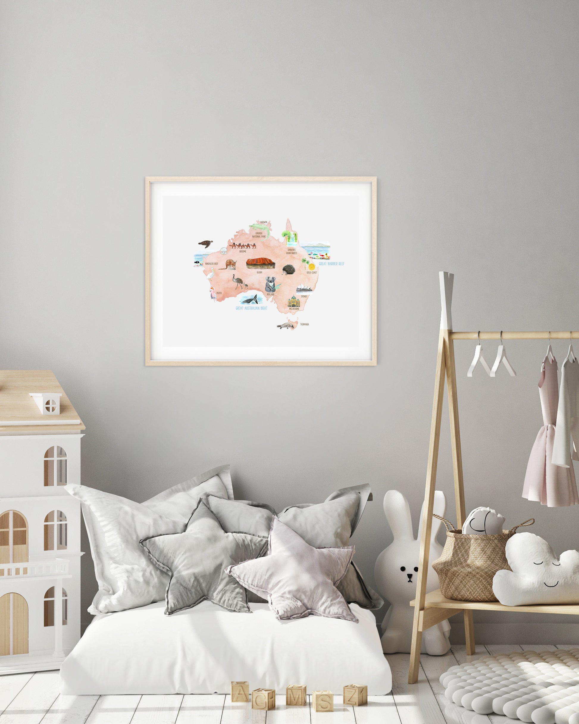 Map of Australia for Kids - PRINT - Fable and Fawn 
