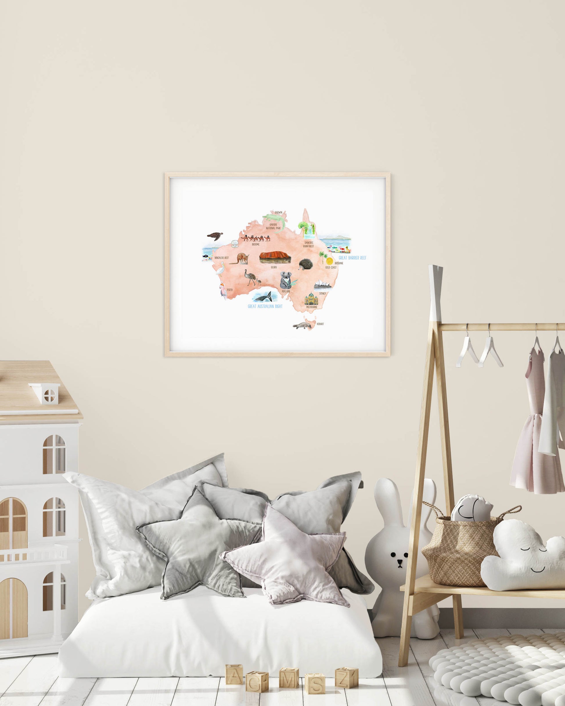 Map of Australia for Kids - PRINT - Fable and Fawn 