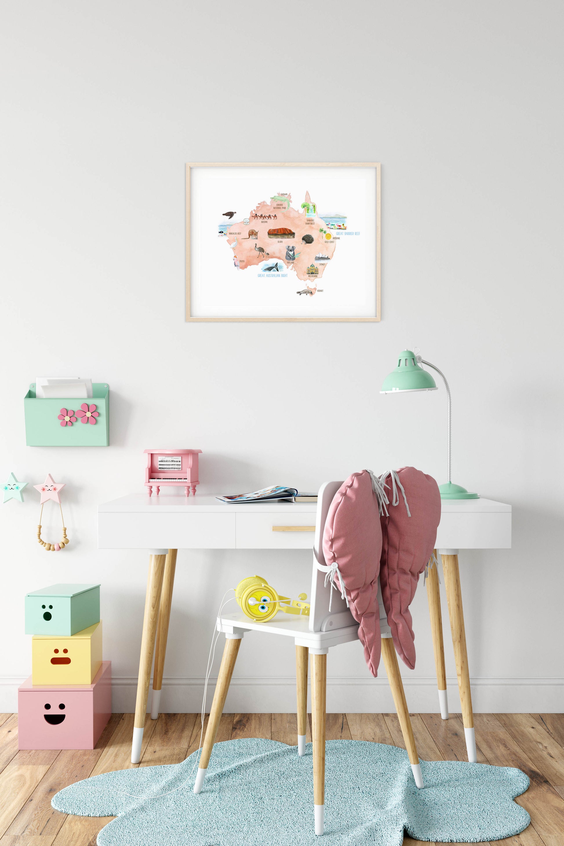 Map of Australia for Kids - PRINT - Fable and Fawn 