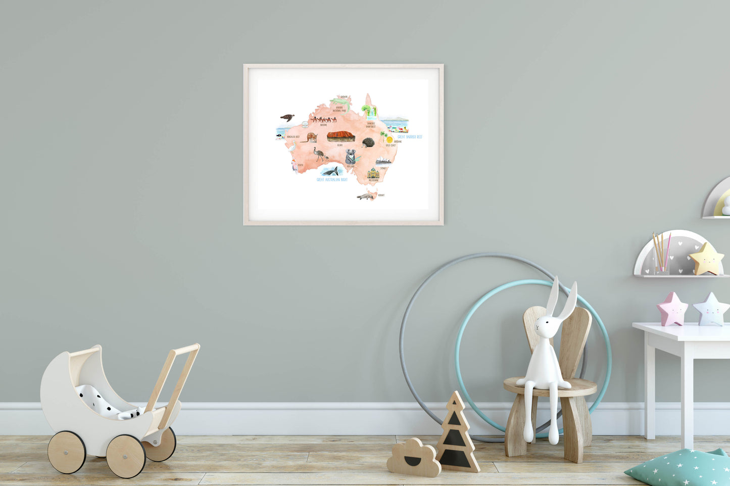 Map of Australia for Kids - PRINT - Fable and Fawn 