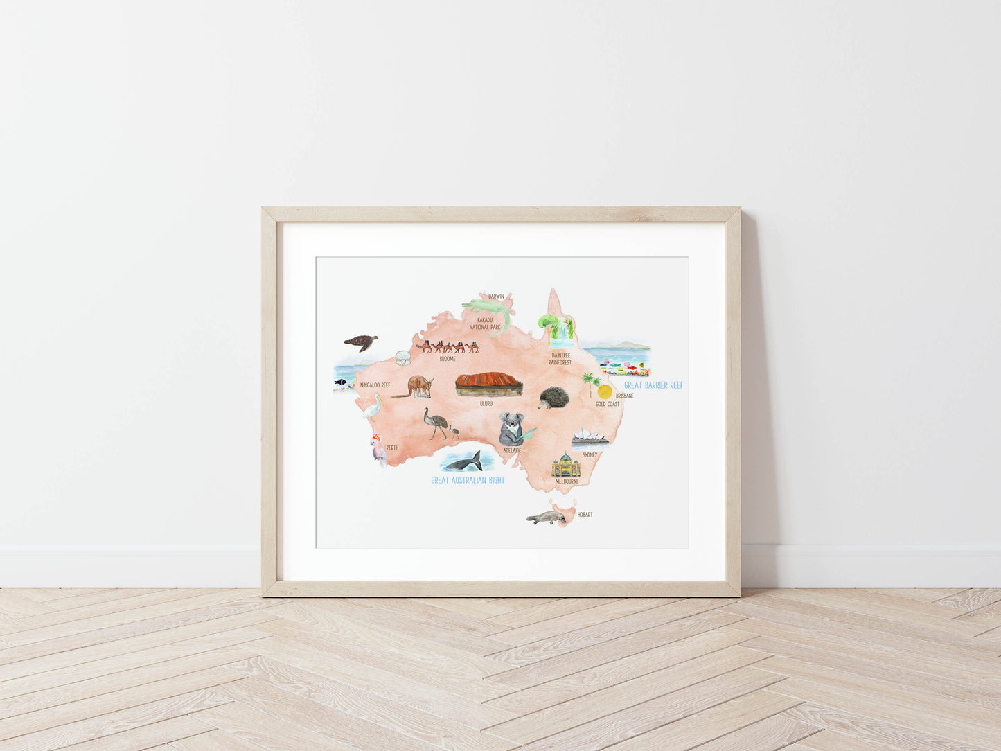 Map of Australia for Kids - PRINT - Fable and Fawn 