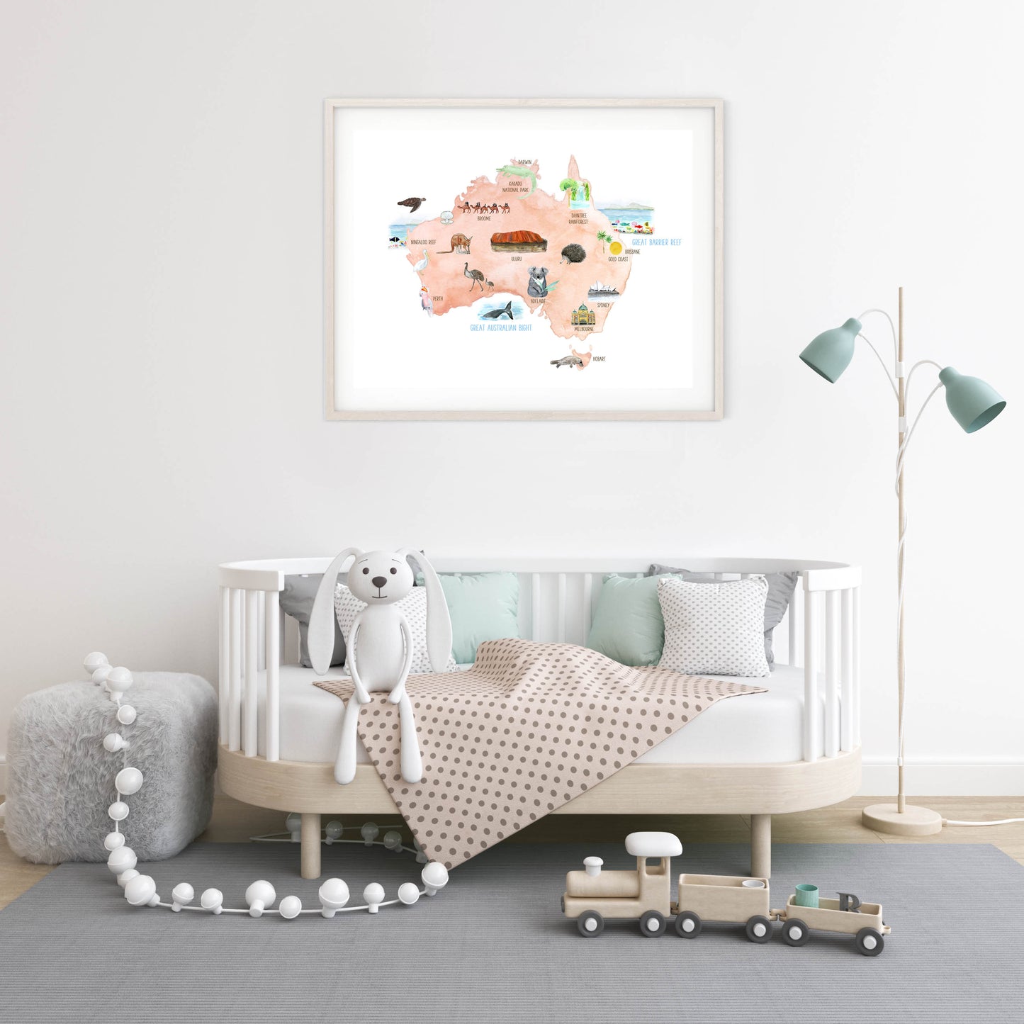 Map of Australia for Kids - PRINT - Fable and Fawn 