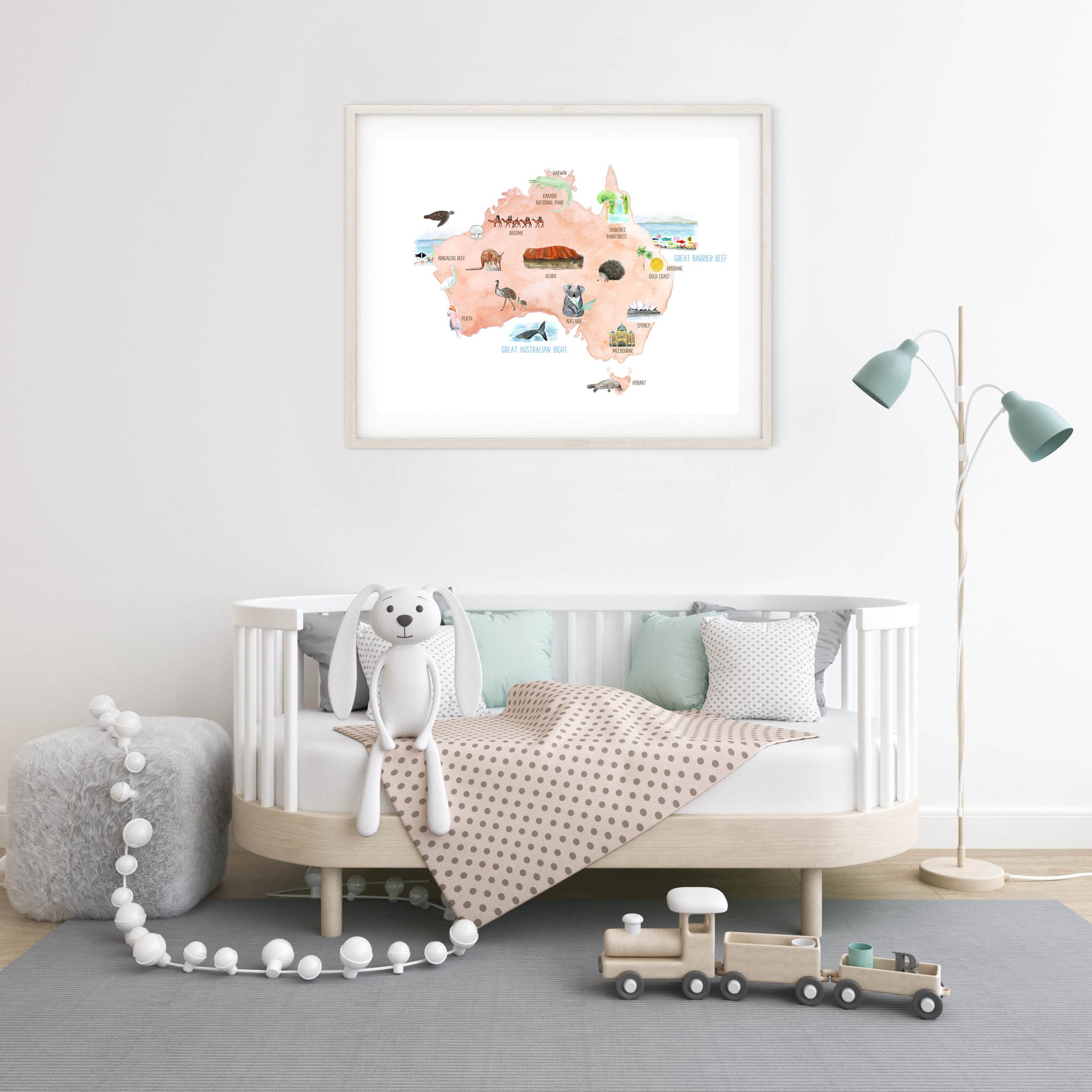 Map of Australia for Kids - PRINT - Fable and Fawn 