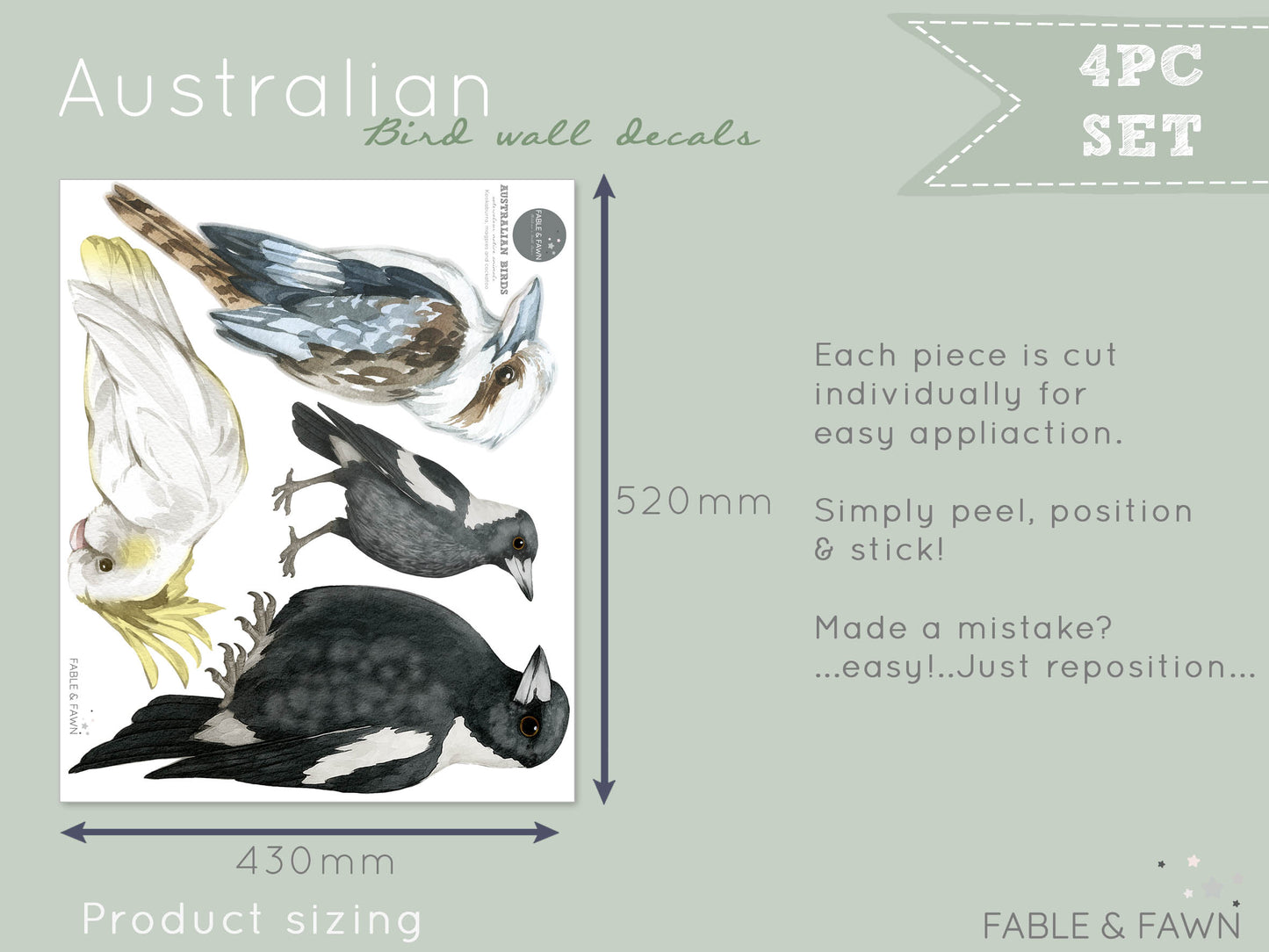 Australian Bird Wall Decals