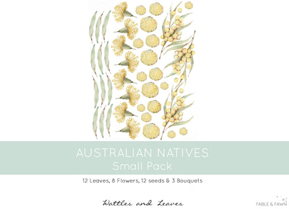 Australian Native Decals - Wattle - Wall Decals Australia - Fable and Fawn 