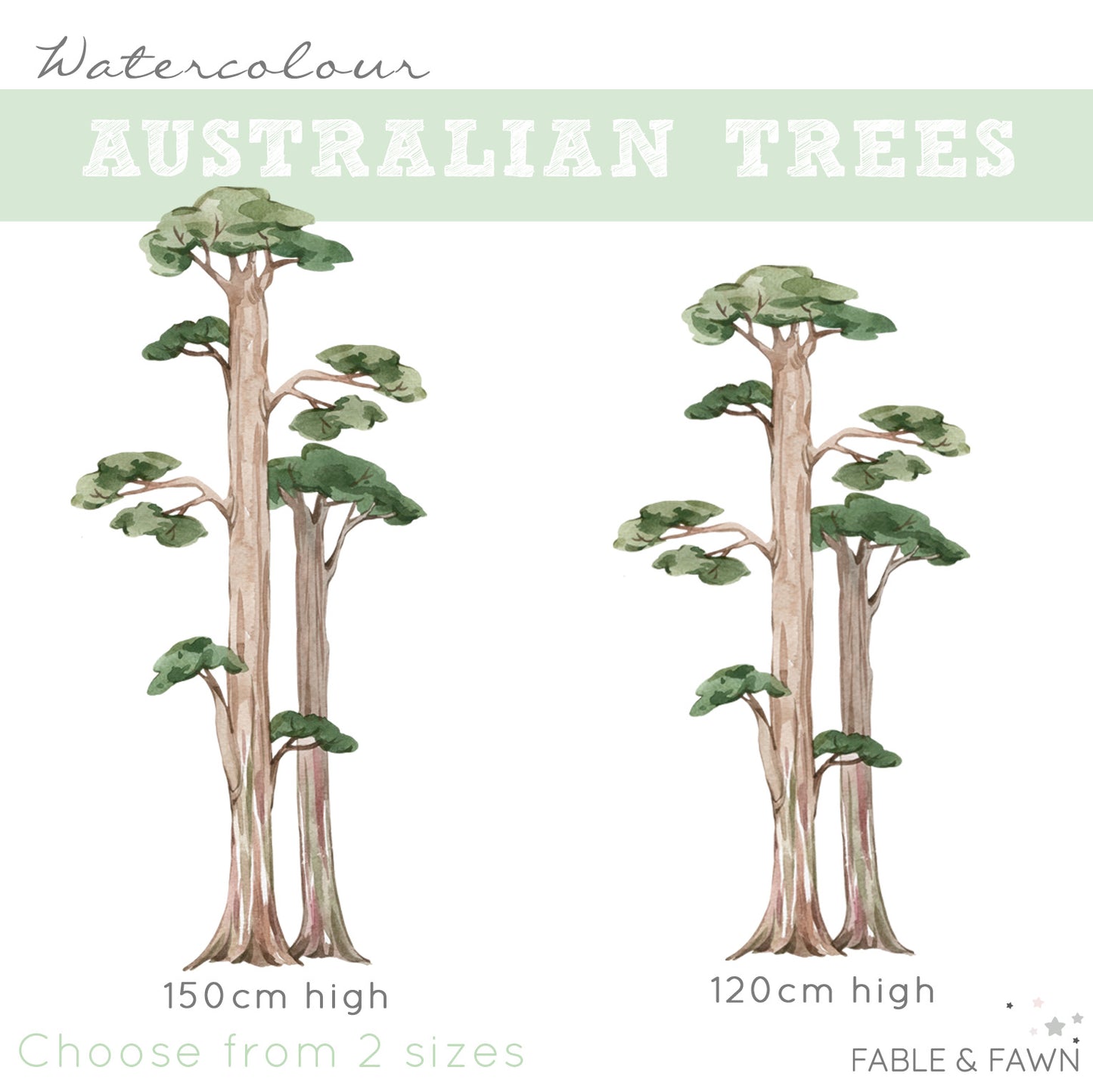 Tall Gum Tree Wall Decals