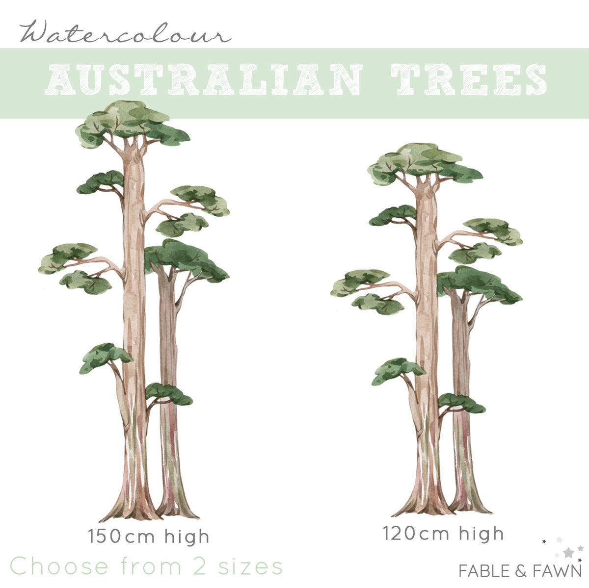 Tall Gum Tree Wall Decals