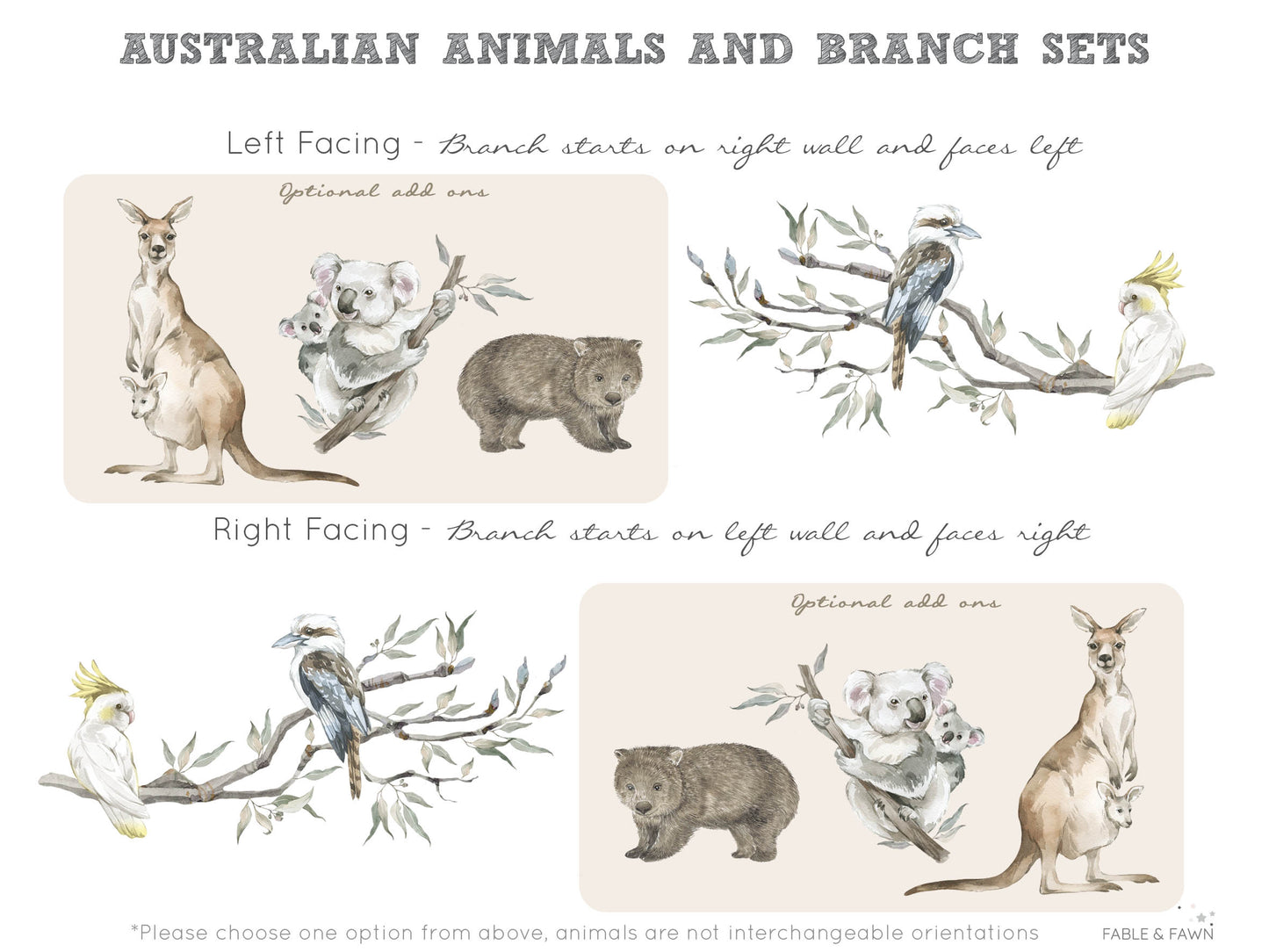 Gum Tree Branch + Animals