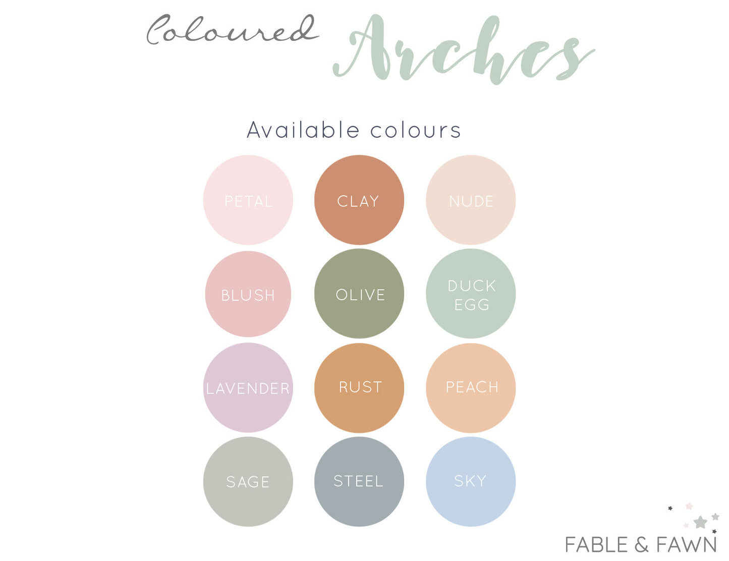 Arch Wall Decals - Block Colours - Wall Decals - Fable and Fawn 