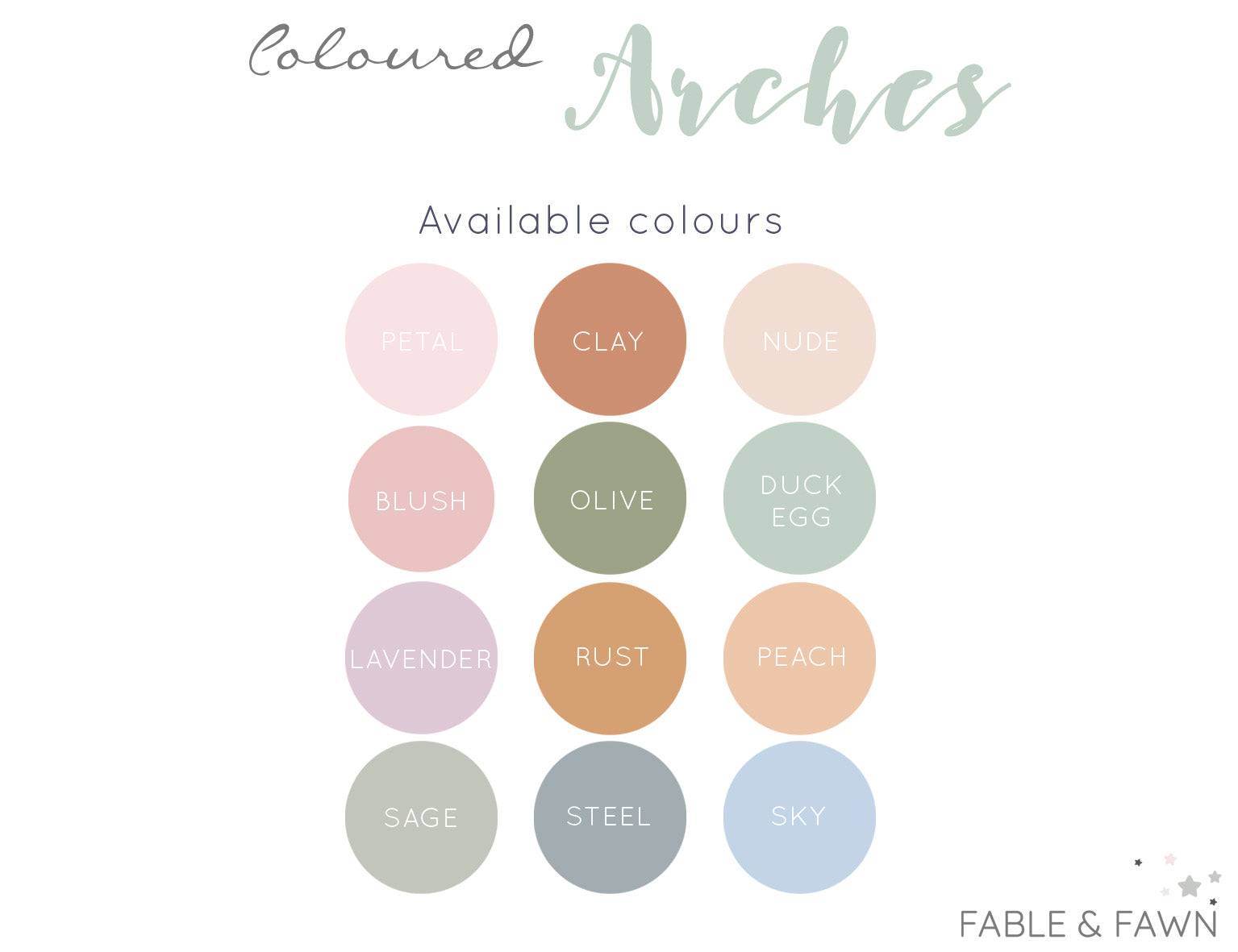 Arch Wall Decals - Block Colours - Wall Decals - Fable and Fawn 